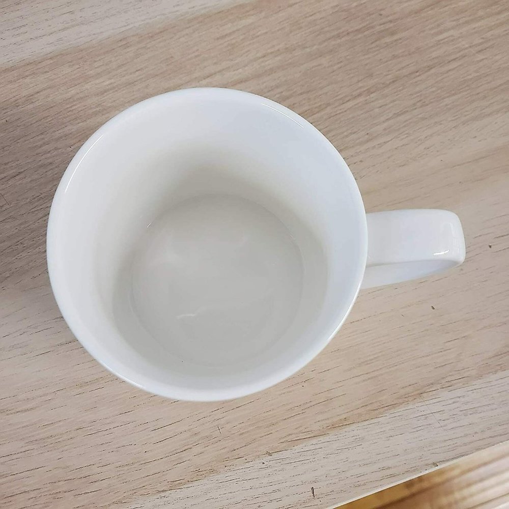 STARBUCKS White Embossed Logo Coffee Mug Cup 12oz